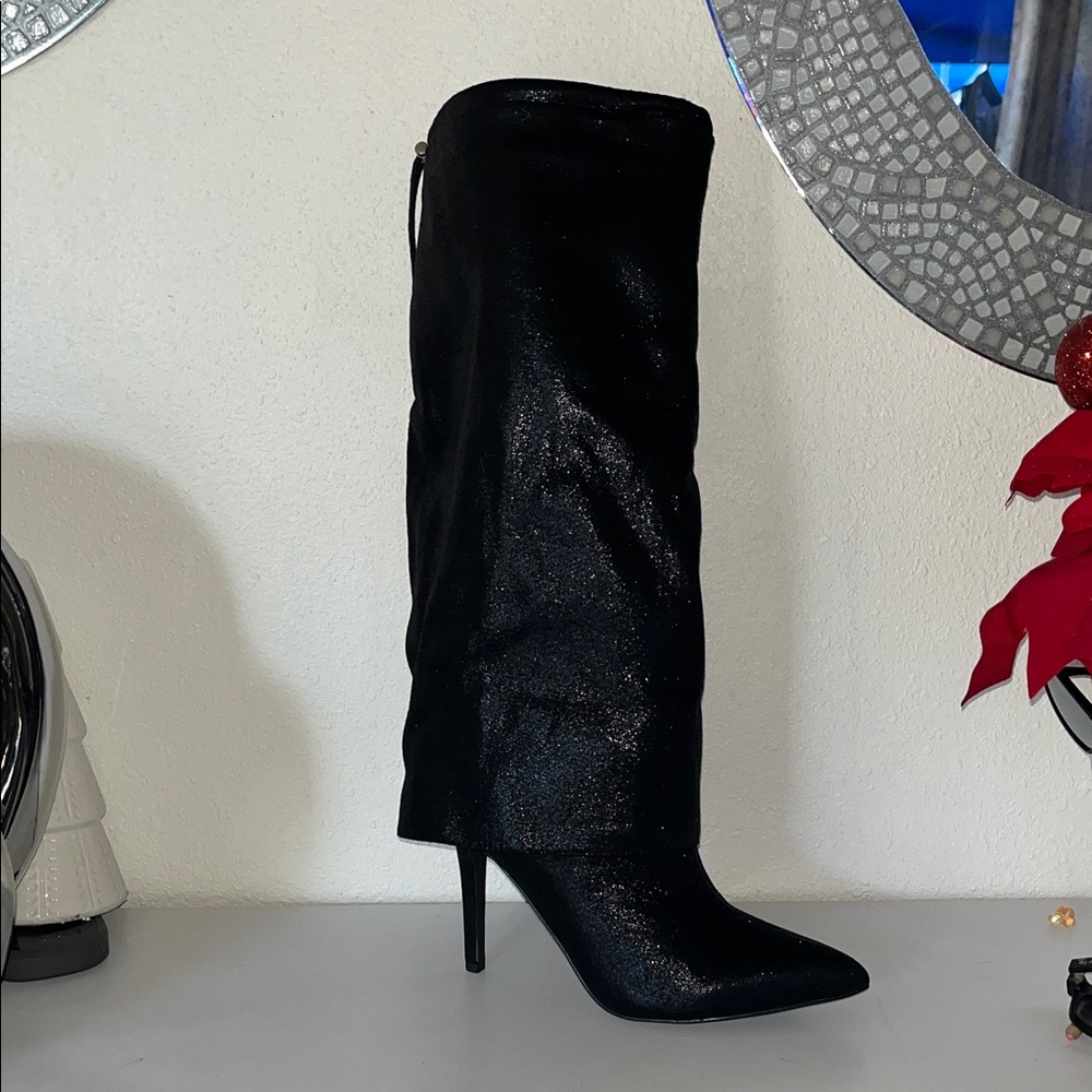 Black Women's High-Heel Knee Boot
